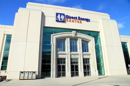 TORONTO - MARCH 1: The Direct Energy Centre on March 1, 2013 in Toronto. The building has 10 exhibit halls with 1 million square feet of space.のeditorial素材