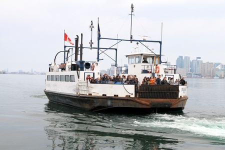 TORONTO - APRIL 9: The Toronto Island ferry on April 9, 2013 in Toronto. The Toronto Island Ferry...