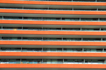 New Condo facade with balconiesの写真素材