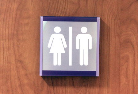 Men and Women Washroom Signsの写真素材