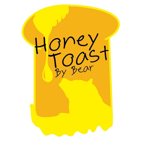 Honey Toast logo is made from pure nature until the bear wants to eat.のイラスト素材