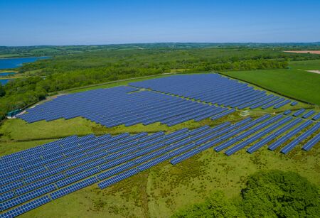 Solar Panel Power Plant Aerial