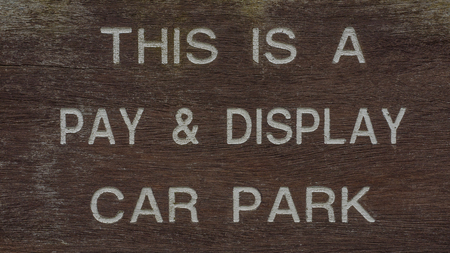 Pay and Display car parking signの写真素材