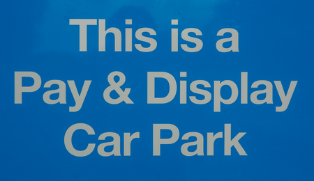 Pay and Display car parking signの写真素材