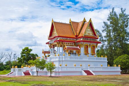 White Sanctuary is the architecture of Buddhism Wung, Lopburi is located.の写真素材