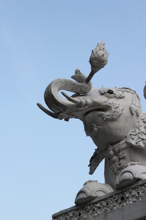 Elephant statue in the templeの写真素材