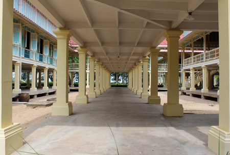 The Maruekhathayawan Palace, Cha-um,  Petchburi, Thailand.のeditorial素材