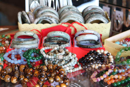 Bracelet gemstone in fashion store.の写真素材