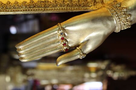 Deva statue in the temple, Wat Ban Den, Maetang,  Chiangmai, Thailand.の写真素材