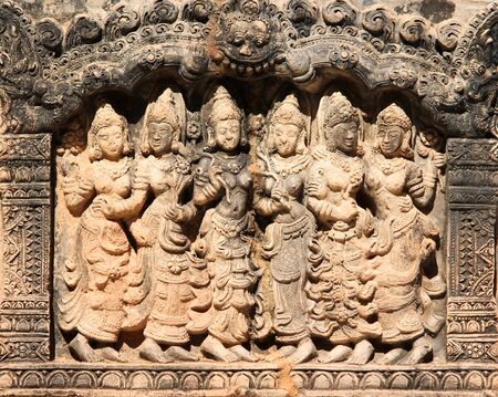 Traditional Thai style art at Wat Phra That Su Thon Mongkhon Khiri Samakkhi Tham, Phrae, Thailand