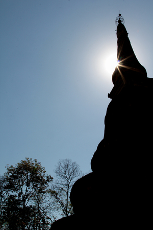 Old chedi at Wat U-Mong, Chiangmai, Thailand.の写真素材