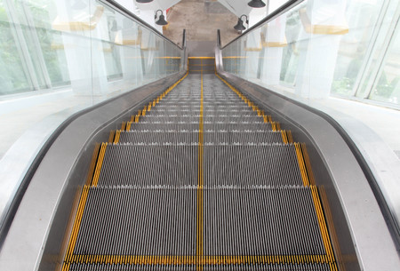View on escalator in modern building.の写真素材