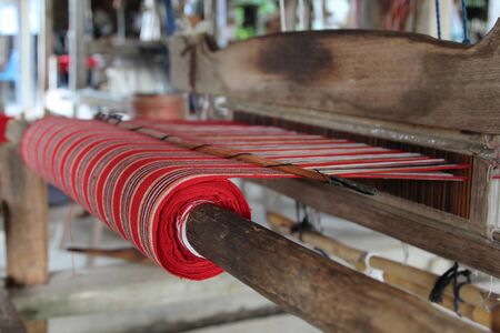 Thai traditional weaving machine, Mae Chaem, Chiangmai, Thailand.