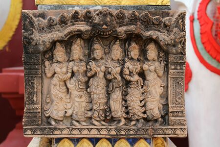 Traditional Thai style art at Wat Phra That Su Thon Mongkhon Khiri Samakkhi Tham, Phrae, Northern...