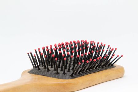 Hair brush isolate on white background.の写真素材