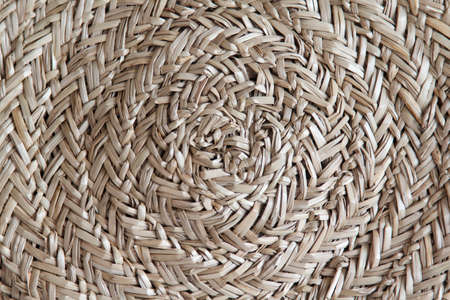 Rattan weave in circle many layer patterns texture background.