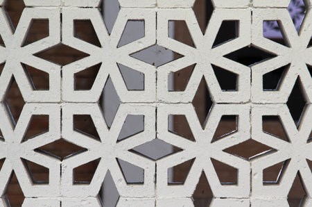 Concrete walls block in flower shape