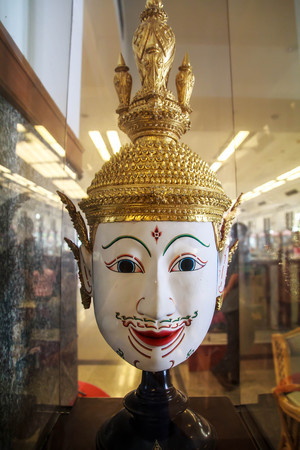 Hanuman face painted devotional and religious beliefs のeditorial素材