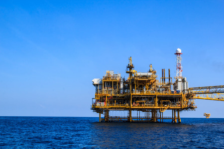 Offshore Industry oil and gas production petroleum pipeline.の写真素材