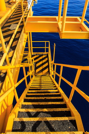Offshore Industry oil and gas production petroleum pipeline.の写真素材