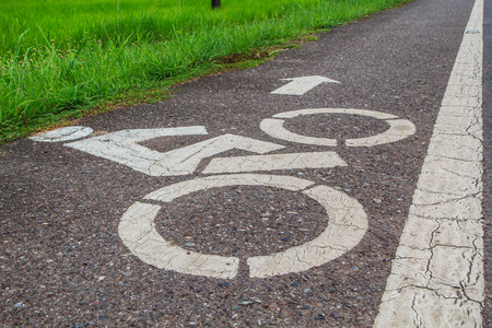 The symbol beside road a cycling safety in driving.