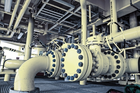 Offshore Industry oil and gas production petroleum pipeline.
