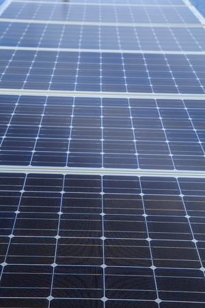 Renewable energy industry detail with photovoltaic panel