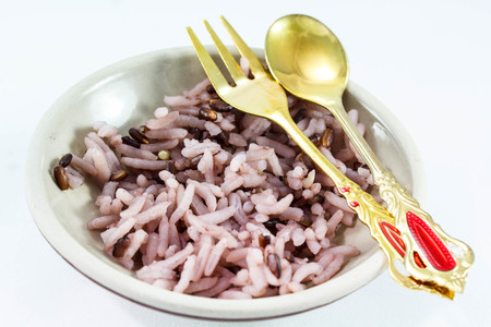 Rice consumption with good health.の写真素材