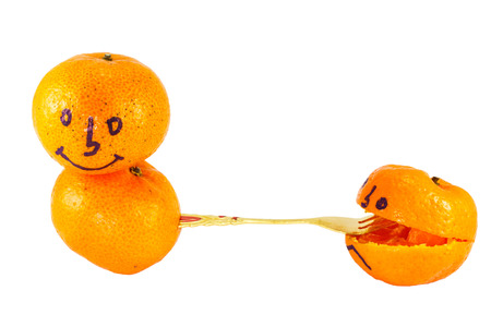 Fresh juicy ripe grapefruit isolated over the white backgroundの写真素材