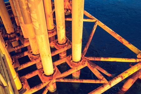 Offshore Industry oil and gas production petroleum pipeline.の写真素材