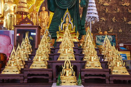 Golden buddha statue at  Thailandの写真素材