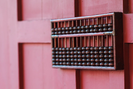 Chinese abacus used for finance and mathematicsの写真素材