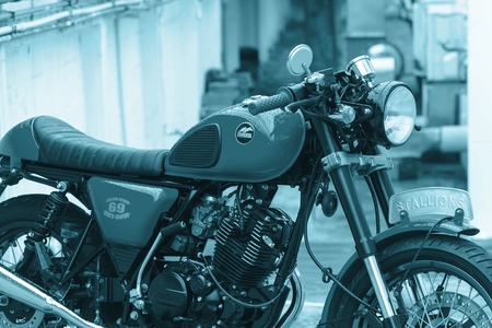 Keng, Bangkok - June 18th, 2016: Motorcycle vintage Stallions at the city street.