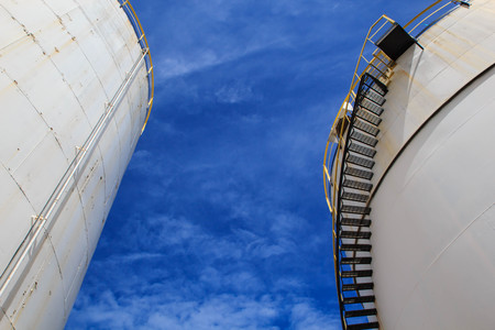 Chemical industry  with  wall plate fuel storage tankの写真素材