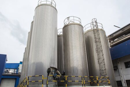 Industrial silos for  food milk production, by stainless steel
