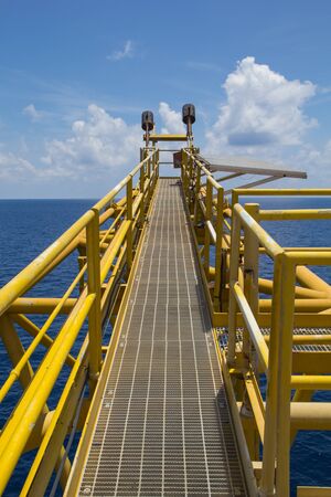 Offshore Industry oil and gas production petroleum pipeline.の写真素材