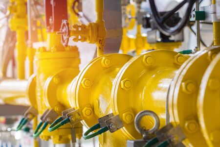 Offshore the Industry oil  valve and gas production petroleum pipeline.の写真素材