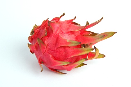 Dragon fruit on white backgroundの写真素材