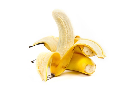 Bunch of bananas isolated on white backgroundの写真素材