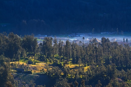 Village on a hill, Indonesia