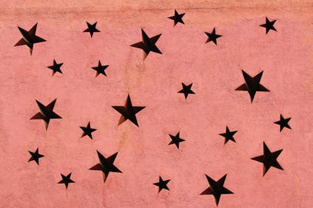 Star on a wall backgroundの写真素材