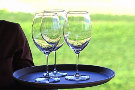 The glass of wineの写真素材