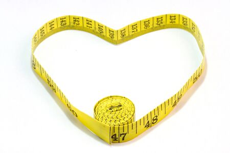 Measure tape. Isolated over white.