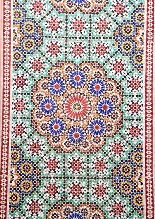 colorful moroccan mosaic wall