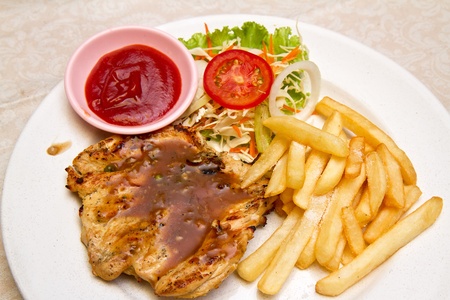 Grilled Chicken Steakの写真素材