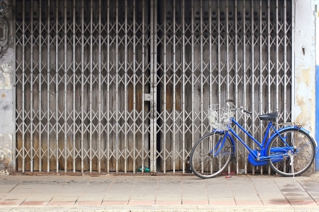 bicycle on the house in Asiaの写真素材
