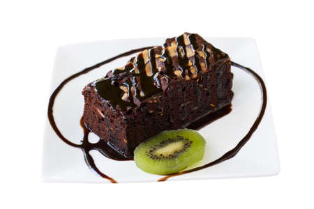 close up shot of sweet delicious browniesの写真素材