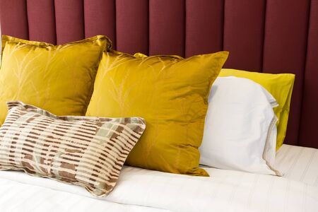 Bedroom in a modern house - home interiors.の写真素材