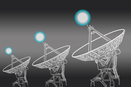 Satellite dishes antennaの写真素材