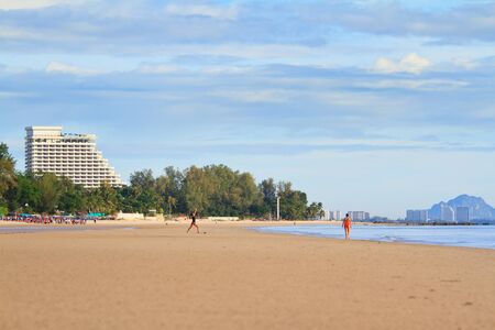 tropical beach, hua hin,thailandのeditorial素材
